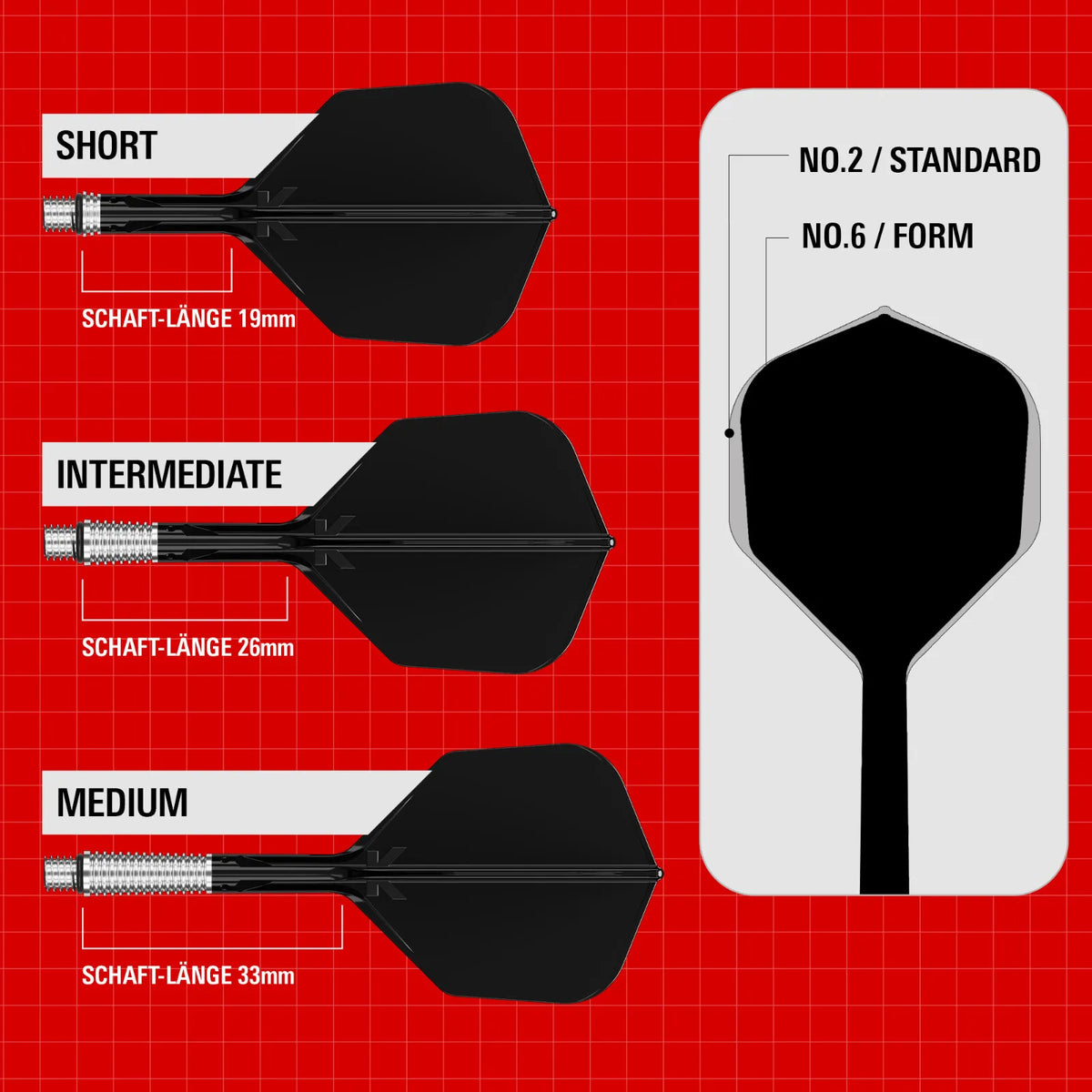 Target K-Shift No2/No6 Standard Flights - Schwarz