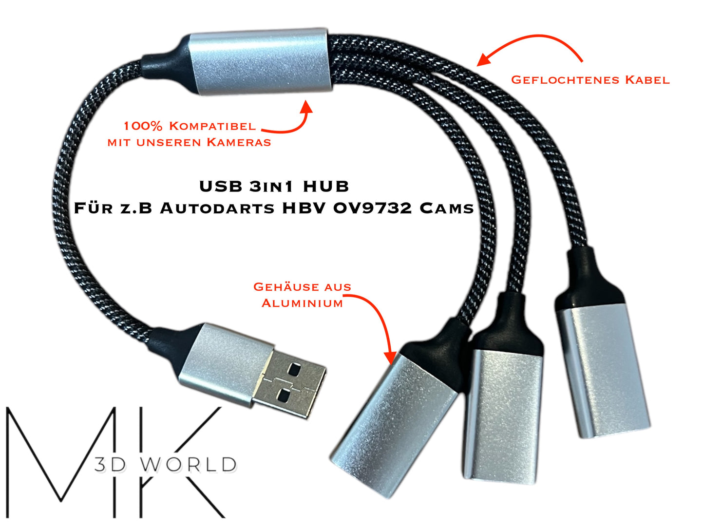 UBS 3in1 HUB speziell für Autodarts Kameras HBV OV9732