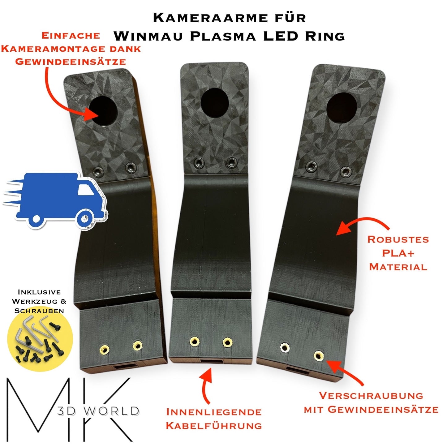 Autodarts Kamerahalterung passend für Winmau Plasma, Kameras HBV OV9732 100°