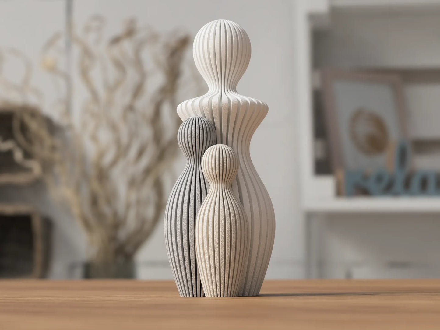 Mutterstatue mit 1-4 Kinder