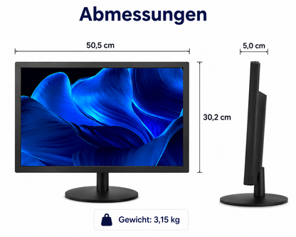 21,5" Full-HD IPS Touchscreen Monitor | 10-Punkt Touch | HDMI | VESA | 75 Hz