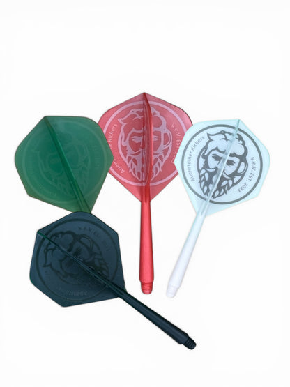 3er Set Basic Flights 26mm | 4-Seiten Gravur (Text, Logo, Motiv)