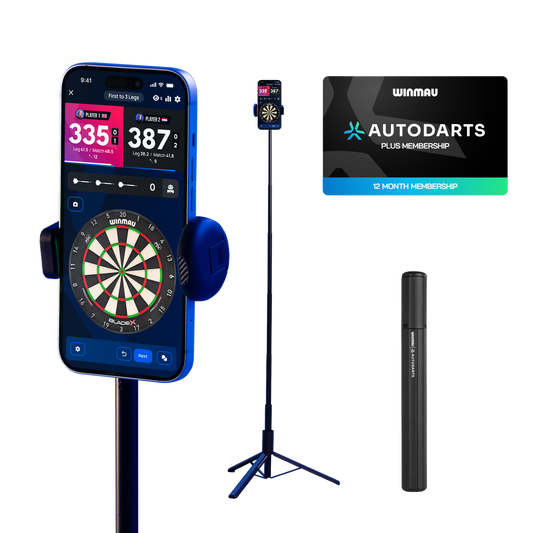 Winmau Device Stand + 12 Monate Autodarts Plus – Mobiles Autodarts Bundle