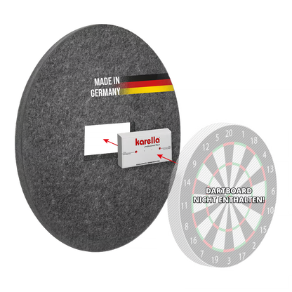 Schallschutz Karella für Steeldartboards mit integriertem Surround Auffangring