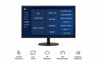 21,5" Full-HD IPS Touchscreen Monitor | 10-Punkt Touch | HDMI | VESA | 75 Hz