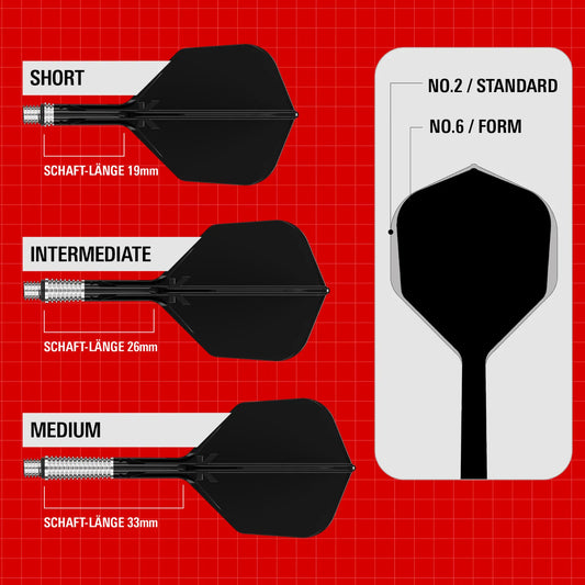 Target K-Shift No2/No6 Standard Flights - Schwarz