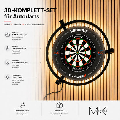 Autodarts Komplettset mit LED-Ring