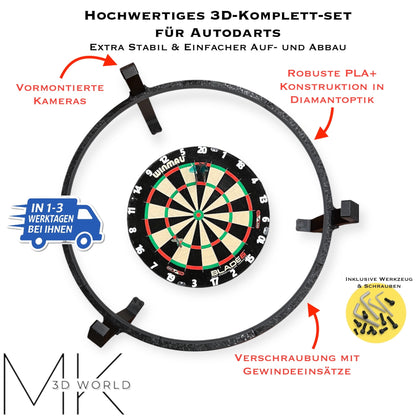 [ B-Ware ]Autodarts Komplettsystem in Diamantoptik – LED-Ring & OV9732 Cam 100°, 2 Meter (Kopie)
