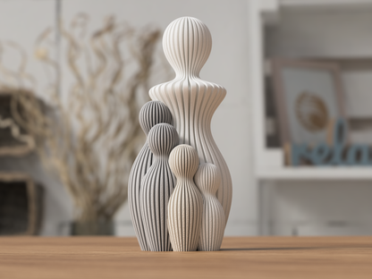 Mutterstatue mit 1-4 Kinder